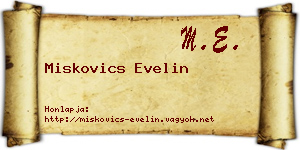 Miskovics Evelin névjegykártya