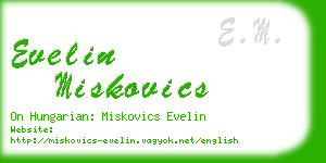 evelin miskovics business card